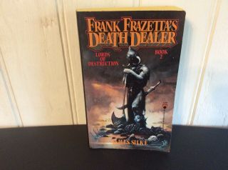 Frank Frazetta Death Dealer 2 Vintage 1989 Tor Pbo Lords Of Destruction Silke