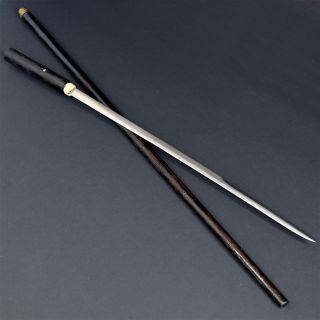 Authentic Nihonto Japanese Katana Sword Wakizashi W/sword Cane Koshirae Nr