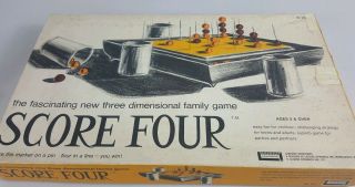 Vintage Funtastic Score Four 4 Board Game 1971 Made In Usa
