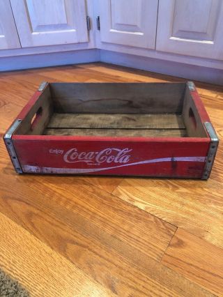 Vintage Wood Red Coca Cola Soda Pop Bottle Carrier Crate Box