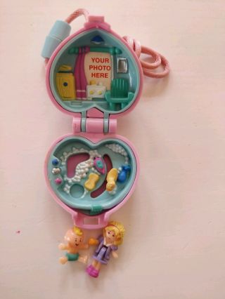 Vintage Polly Pocket Baby And Ducky Locket Complete