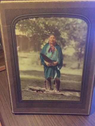 Tinted Antique Photo of Native American Indian Osage Chief Oklahoma 3