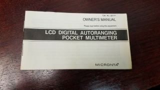 Micronta LCD Digital Autoranging Pocket Multimeter CAT 22 - 171A 2