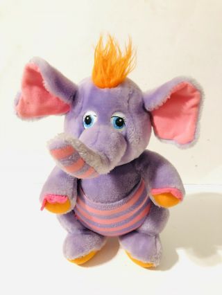 Vtg 1984 Hasbo Softies Bradley Walt Disney Wuzzles Purple Eleroo Elephant Plush