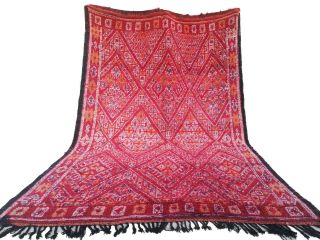 Vintage Moroccan Handmade Beni Ourain Boujad Berber Azilal Rug 9.  4 Ft X 5.  9 Ft