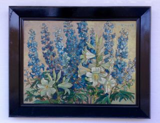 Antique Oil On Wood Vincent Van Gogh Painting French Impressionist