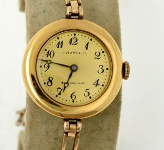 Vintage 18K Tiffany & Co.  Ladies Wrist Watch by Longines RUNS 2