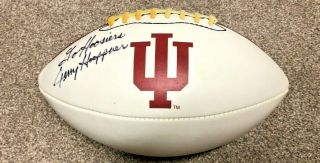 Indiana Hoosiers Football Coach Terry Hoeppner Autographed Football Deceased