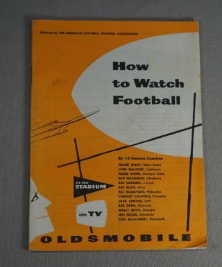1953 How To Watch Football Booklet - College Football Coaches