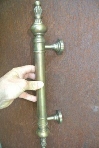 Large Door Handle Pulls Solid Spun Hollow Brass Vintage Aged Old Style 19 " B
