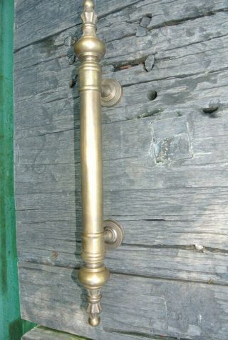 large DOOR handle pulls solid SPUN hollow brass vintage aged old style 19 