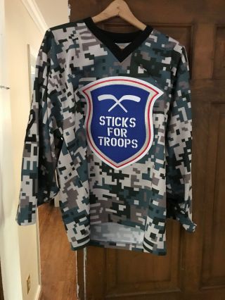 Sticks For Troops Awesome Digi Camo Game Worn Jersey Army Nhl Charity