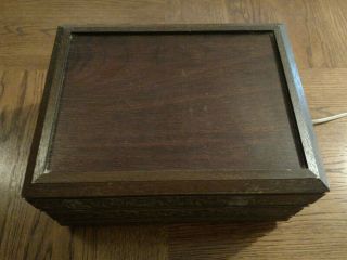 Vintage Western Electric Deco - Tel Push Button Phone Wooden Box 1970s Telephone
