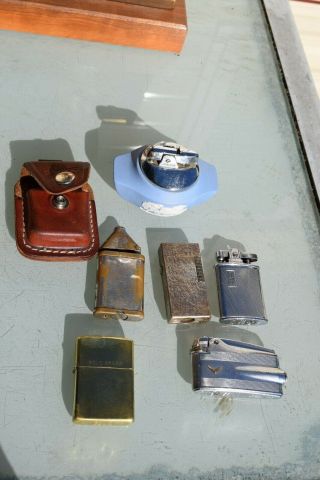 Six Assorted Vintage Cigarette Lighters Inc Ronson,  Dunhill & Zippo.  Cond.