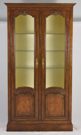 Baker Furniture French Style Lighted Display Cabinet Bookcase