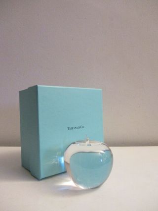 Tiffany & Co.  Vintage Lead Crystal Apple Paperweight Made In Germany