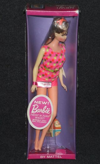 Barbie 1160 1967 Mib Barbie Tnt Ash Blonde Artwork 2 Piece Green Belt Nrfb