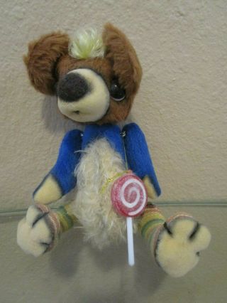 Chatham Village Bears By Art Rogers Vintage Mohair Bear With Lollipop Signed