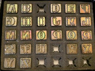 Vintage Alphabet Letter Set 3/4 " Leather Stamps Craftool Usa 8131 - 24 Stamps