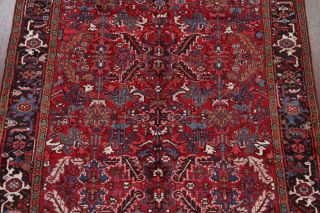 Vintage All - Over Heriz Serapi Area Rug 6 ' x 9 ' Oriental Hand - Knotted RED 3