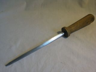 Vintage Japanese Sharpening Honing Rod Cutlery Knife Sharpener Japan Wood Handle