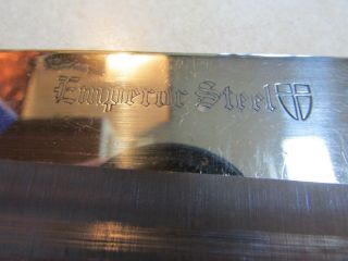 Vintage EMPEROR STEEL Kitchen Chefs Knife 9 inch Blade Japan Stainless 14 
