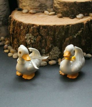 Vintage - Homco - White Duck - Figurine Pair