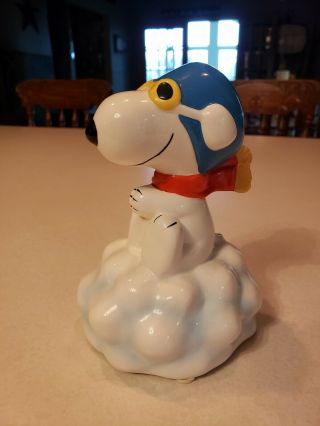 Vintage Peanuts Snoopy Flying On A Cloud Music Box By Willits Designs
