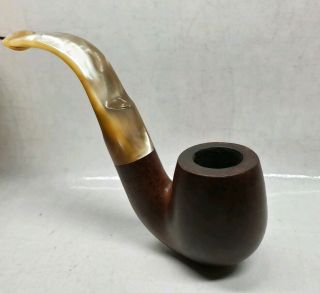 Vintage Savinelli Oscar Lucite 614 Italy Tobacco Pipe Full Bent Imported Briar.