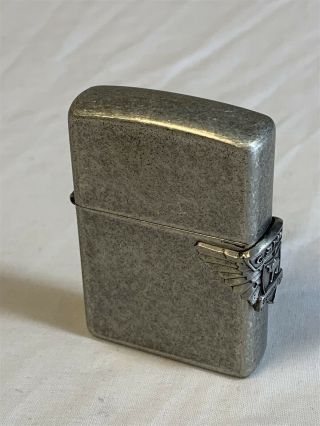 1994 Zippo Camel Antique Silver Plated With Side Wings Windproof Lighter Rare