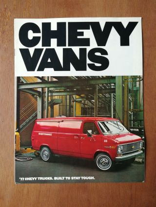 Vintage 1977 Chevy Vans & Trucks Sales Brochure - Chevrolet - 11 Pages