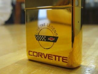 1995 " Live The Legend " Gold Plated Corvette Zippo Lighter