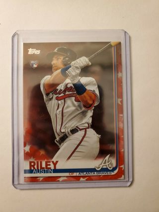 2019 Topps Update Austin Riley Rc Independence Day Parallel Us100 76/76 Last One