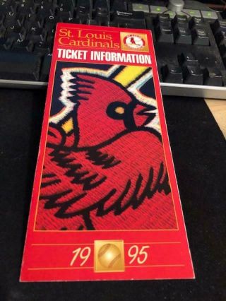 1995 St.  Louis Cardinals Baseball Ticket Info & Schedule Brochure