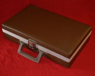 Vintage Cassette Tape Storage Carry Case Holds 24 Tapes Faux Leather