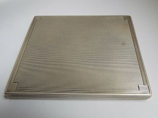 Large Heavy English Antique 1938 Sterling Silver Cigarette Case