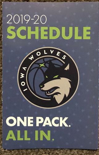 2019 - 2020 Iowa Wolves Basketball Schedule 