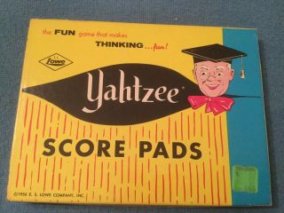 Vintage (1956) Yahtzee Score Pads 4 Pads By E.  S.  Lowe