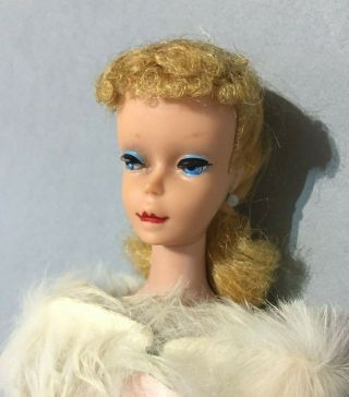Vintage 1960 Ponytail Blonde Barbie Doll With Accessories