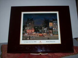 Empty Montecristo Cigar Box W/ A Michel Delacroix Print