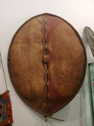 Antique Maasai Shield Kenya East Africa - Cond Authentic & Rare