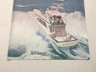 COLOR EQUIPMENT AD INFO SPECS CHRIS CRAFT BOAT BROCHURE 1976 VIRENS SPORTSFISHER 3