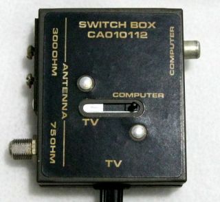 Vintage GEMINI CAO10112 Switch Box Adapter Atari Video Game Connector Comp RF TV 2