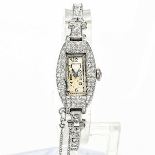 Antique Platinum And Diamond Hamilton Watch Women 