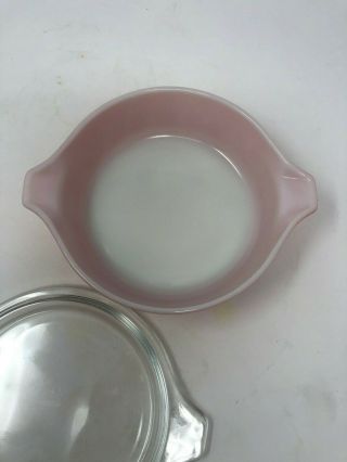 Vintage Pyrex Pink Gooseberry 471 Covered Casserole Dish Bowl w/ Lid 1 Pt 3