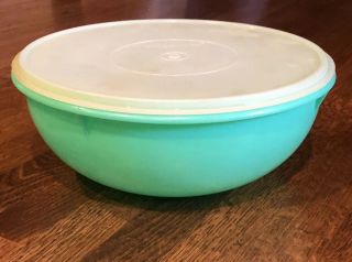 Vintage Tupperware Jade Green Large Storage Bowl With Lid 224 - 16,  2 Piece Set
