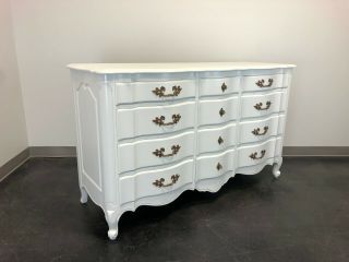 French Provincial Louis XV Style White Painted Dresser 2