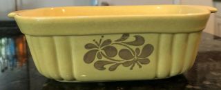 Vintage Ftda Yellow 1983 16oz Bread Loaf Dish Pan Oven & Microwave Safe 7” L