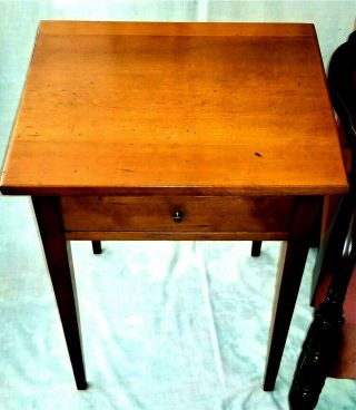 Night stand,  end table,  Federal,  Neoclassical,  cherry,  drawer,  27.  5 