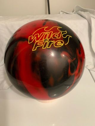 Vtg Brunswick Wild Fire Bowling Ball 8lb 6 Oz Drilled Pre Owned